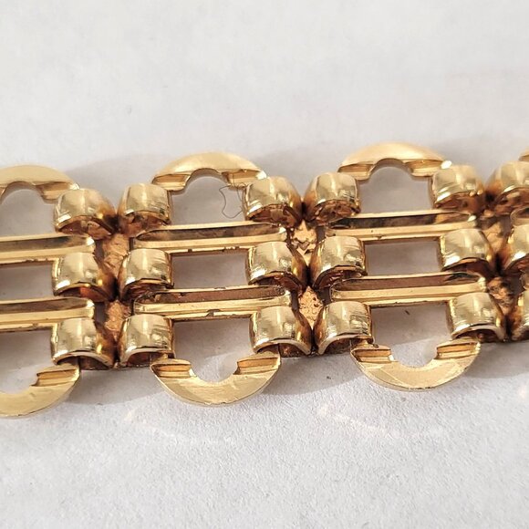 Vintage Gold Tone Chain Link Belt Hook Clasp 33" x 7/8" width - Picture 7 of 11